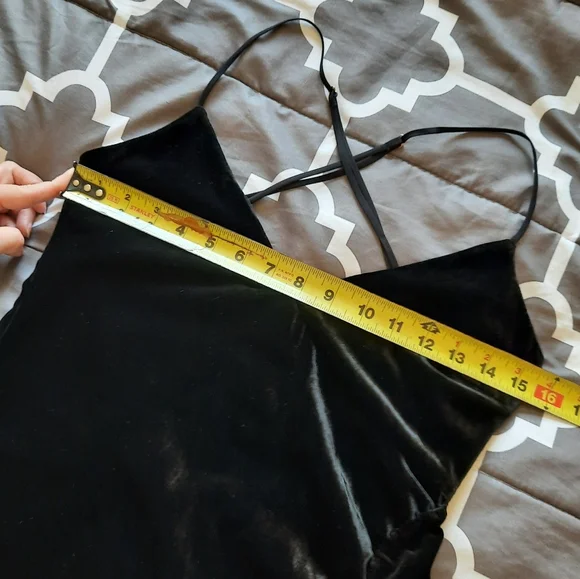 Viva Velvet Mini Black Dress 🍋 FOR LOVE & LEMONS - Picture 11 of 14